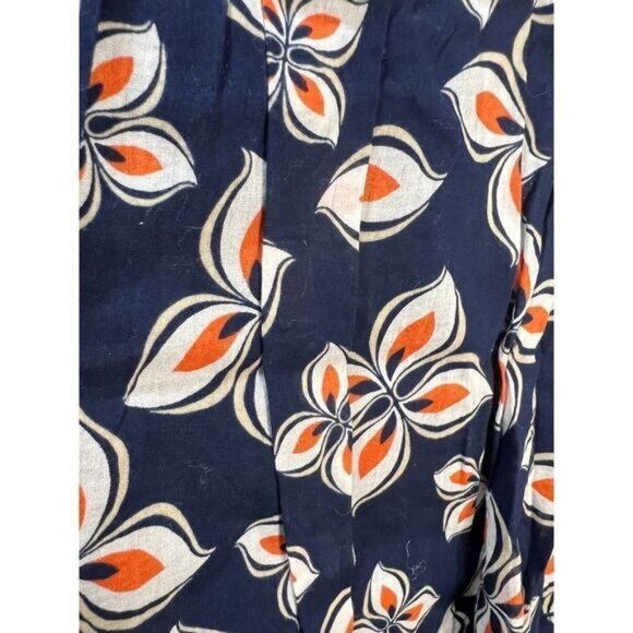 Ann Taylor Navy and Orange Floral Skirt‎ Size 0 - Picture 5 of 7